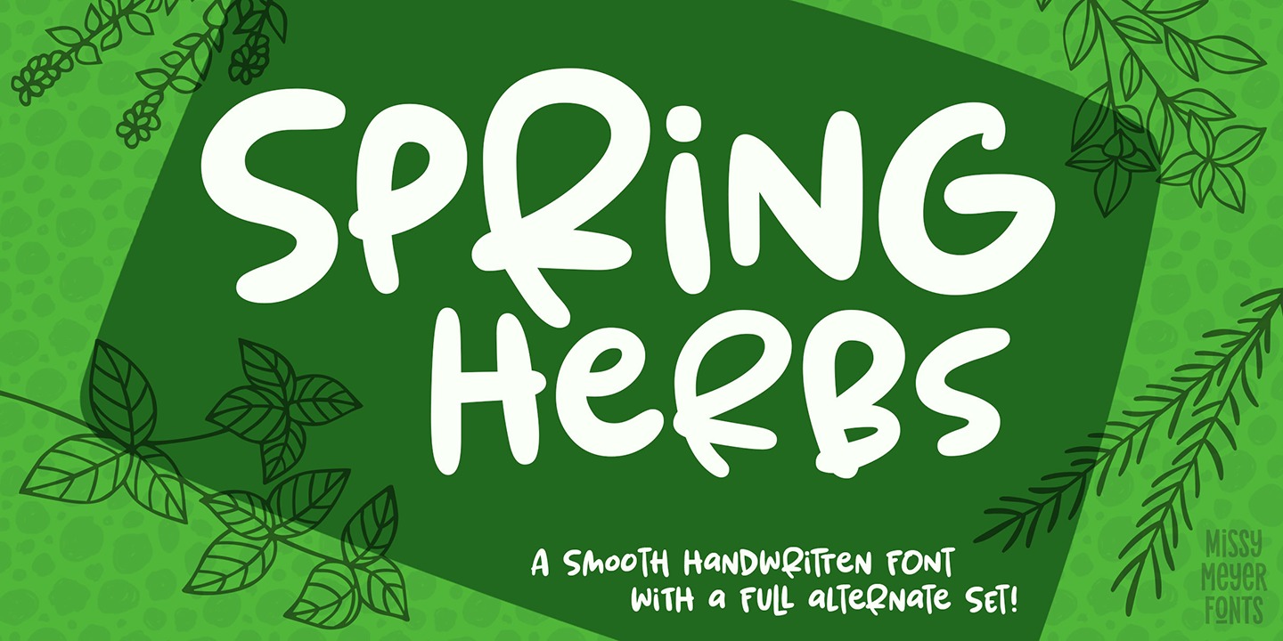 Spring Herbs Font
